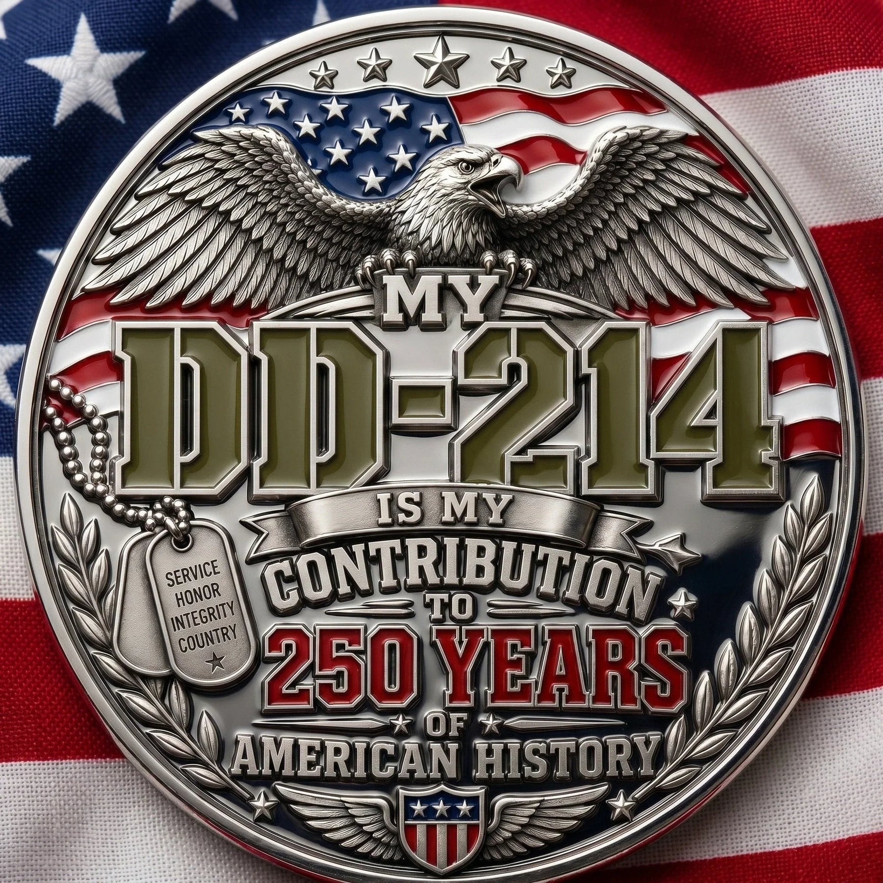 HonorBound – DD-214 Veteran Pride Coin
