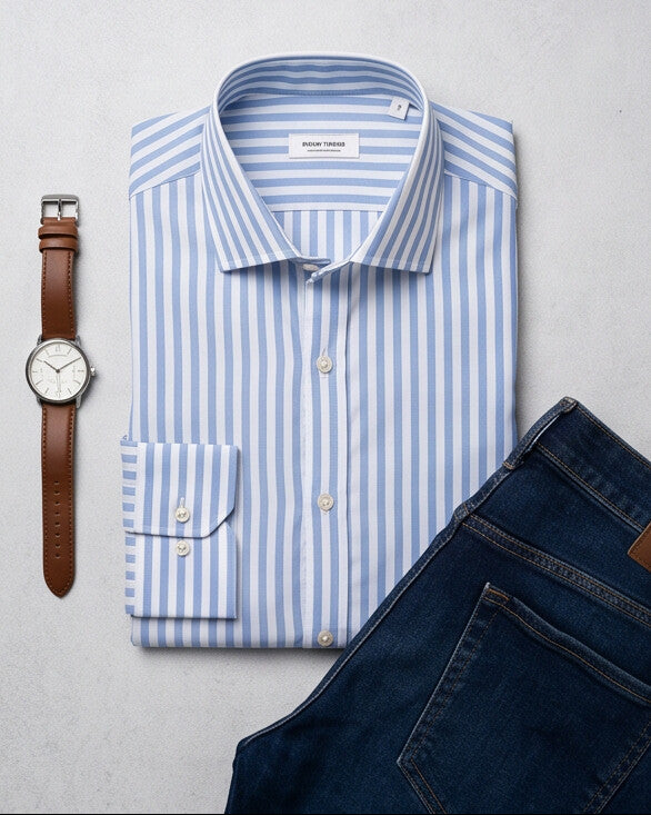 Laurent — Long Sleeve Striped Shirt
