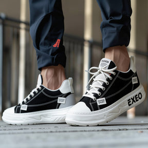 CanvaLift — Platform Sneaker with Stitched Label Details