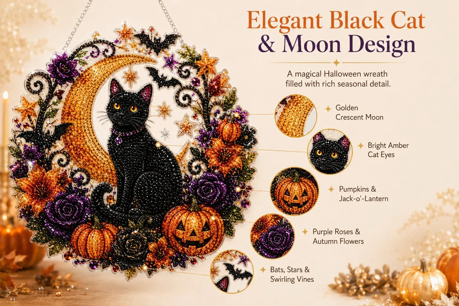 MystiCat – Sparkling Halloween Hanging Kit