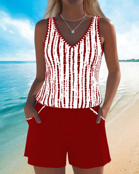 CoastalEase Tankini – Vacation Swimwear