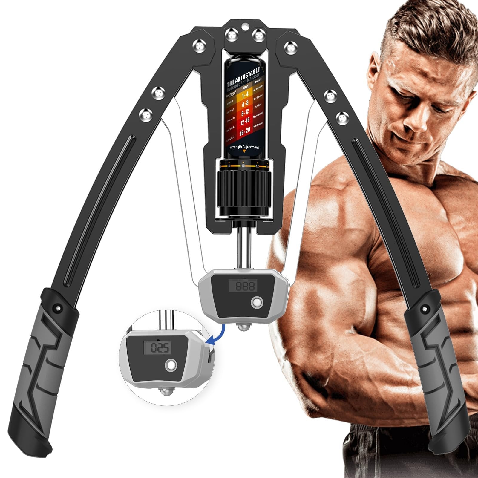 SakerPlus – Adjustable Hydraulic Arm Strength Trainer