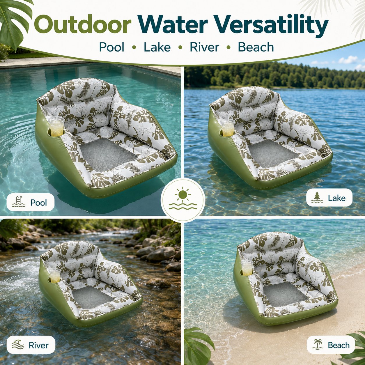 AquaLounge - Luxury Inflatable Pool Sofa