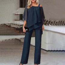 PureLuxe – Women’s Layered Chiffon Outfit Set