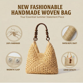 PalmAura - Straw Shoulder Bag