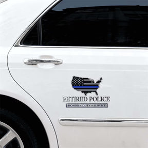 BlueShield – Retired Police Metal Car Emblem