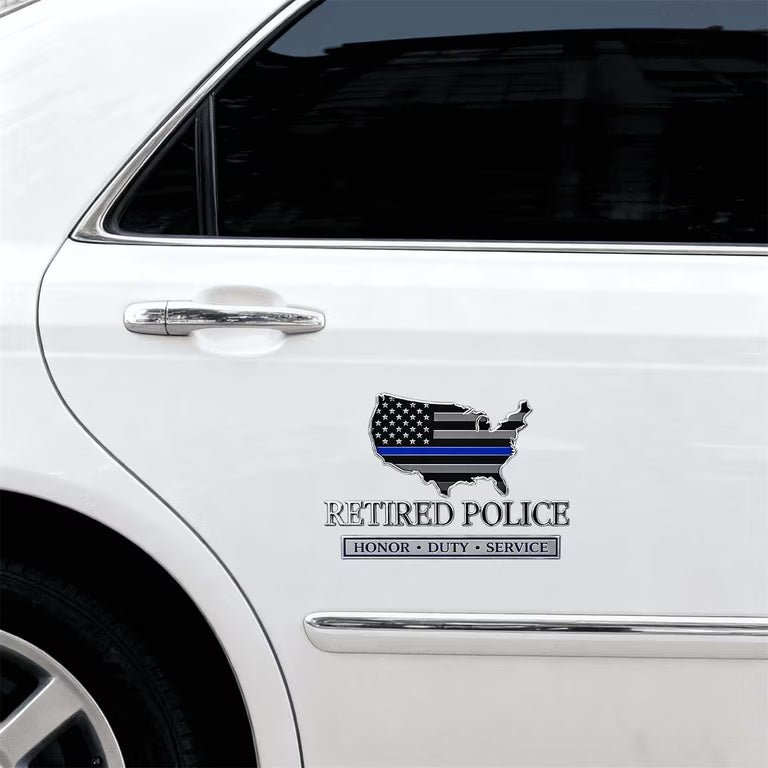 BlueShield – Retired Police Metal Car Emblem