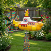 AeroGlow – Yellow Submarine Garden Wind Spinner