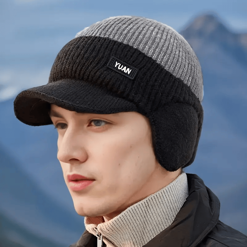 FrostGuard – Winter Knitted Earflap Hat for Men