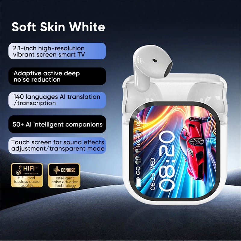 TranslaBeat – HD Screen AI Headphones Global Communication