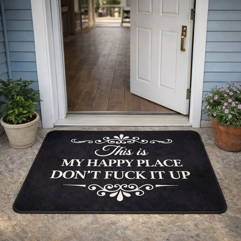 JoyNest – “This Is My Happy Place” Door Mat