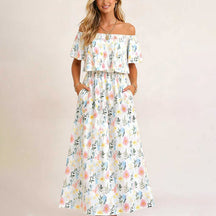 GraceLoom – Flowing Shoulder Dress