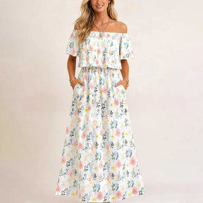 GraceLoom – Flowing Shoulder Dress