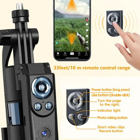 TrackPro – 360° Auto Face Tracking Selfie Stick Tripod