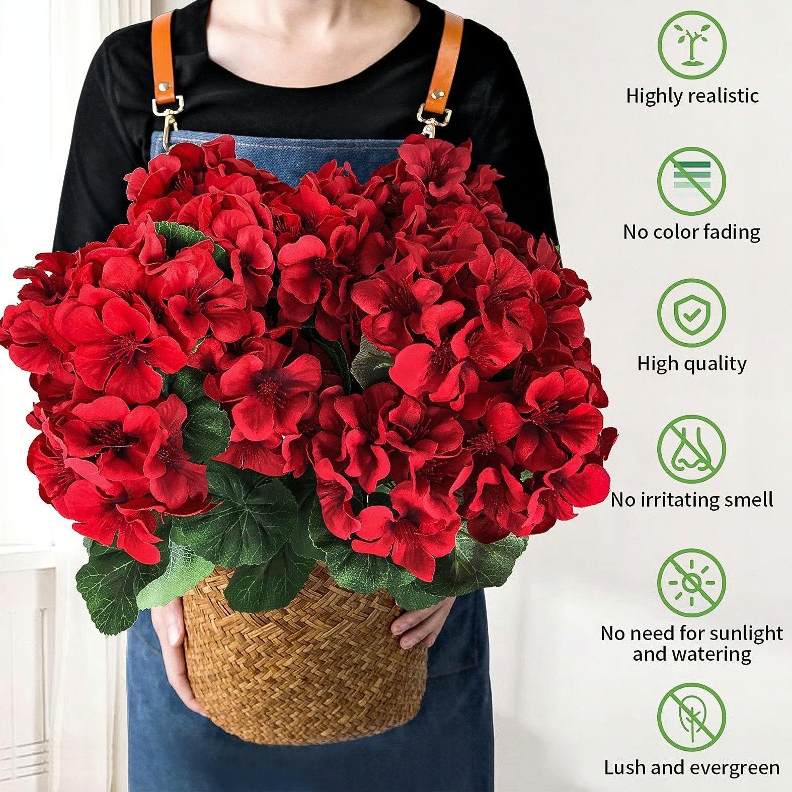 RoseAura – Eternal Geranium Floral Set