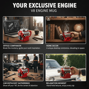 ⚡Ultimate V8 Engine Stainless Steel 3D Mug & A Gearhead's Dream✨
