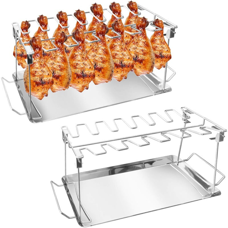 GrillNest – Foldable BBQ Drumstick Rack
