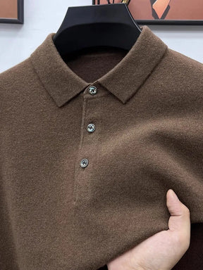 PrestigeKnit – Men's Cashmere Polo Sweater