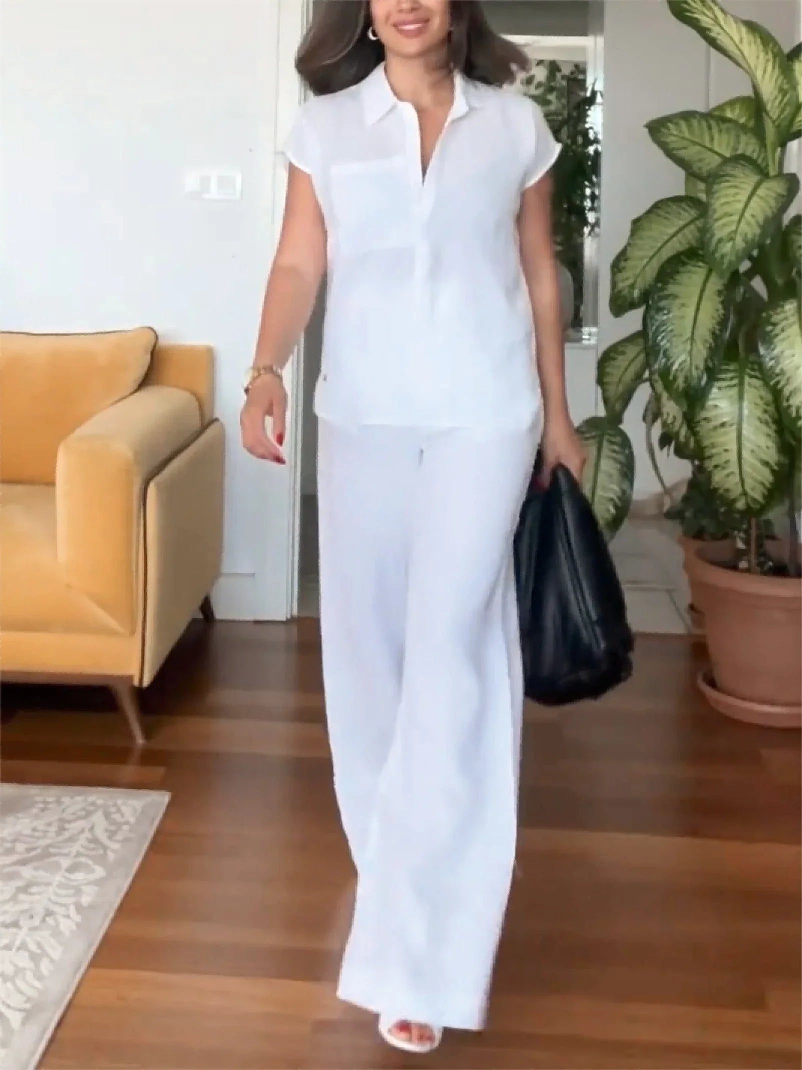 BreezeEase – Relaxed Wide Leg Lounge Set