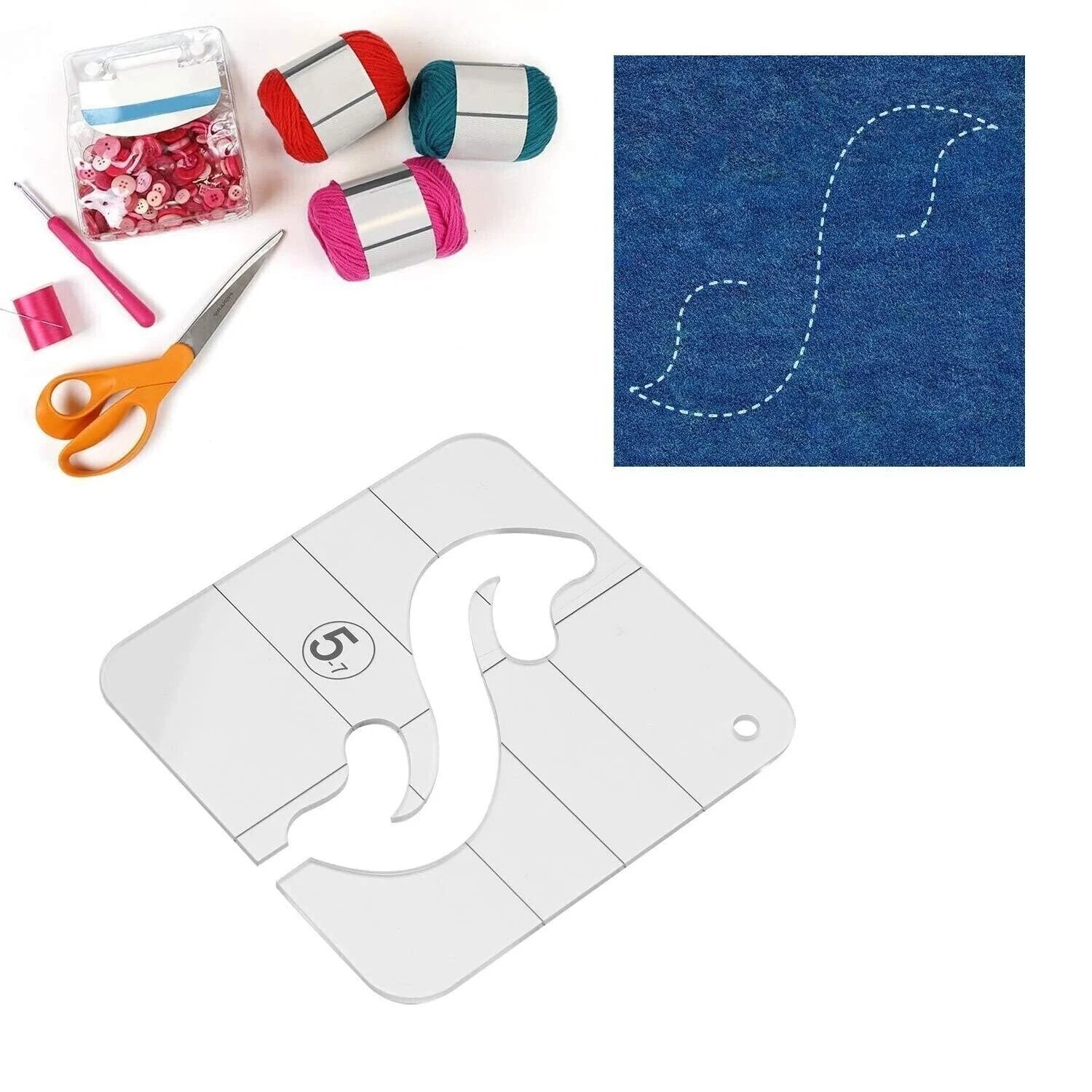 StitchGuide – Free Motion Garment Ruler Set