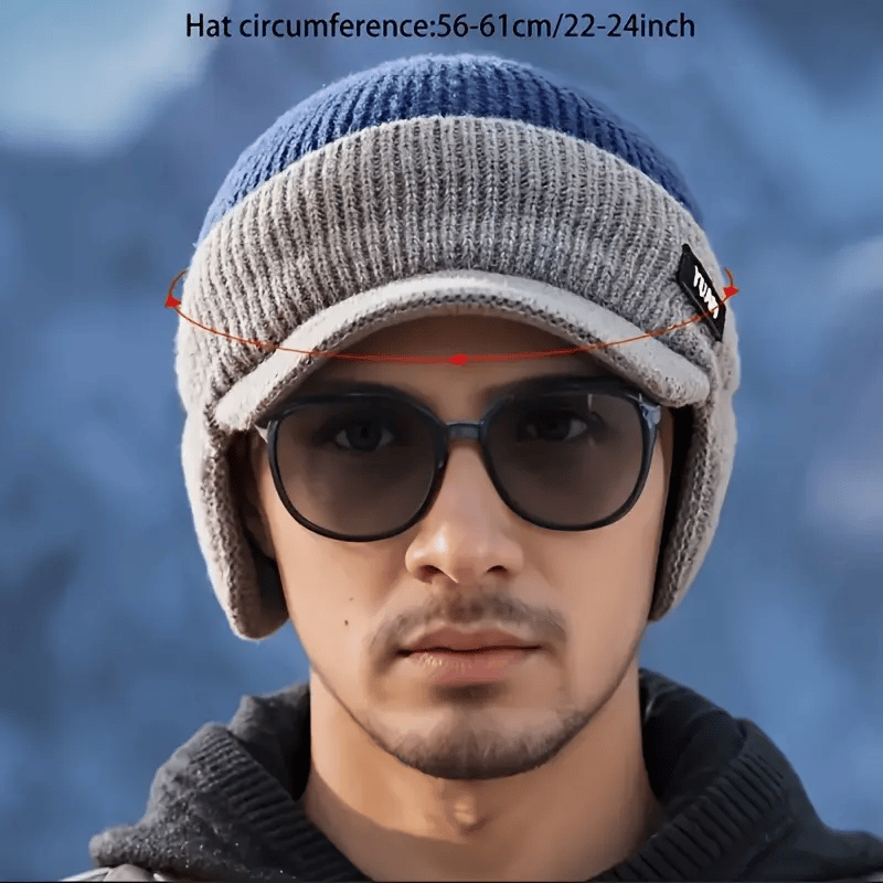 FrostGuard – Winter Knitted Earflap Hat for Men