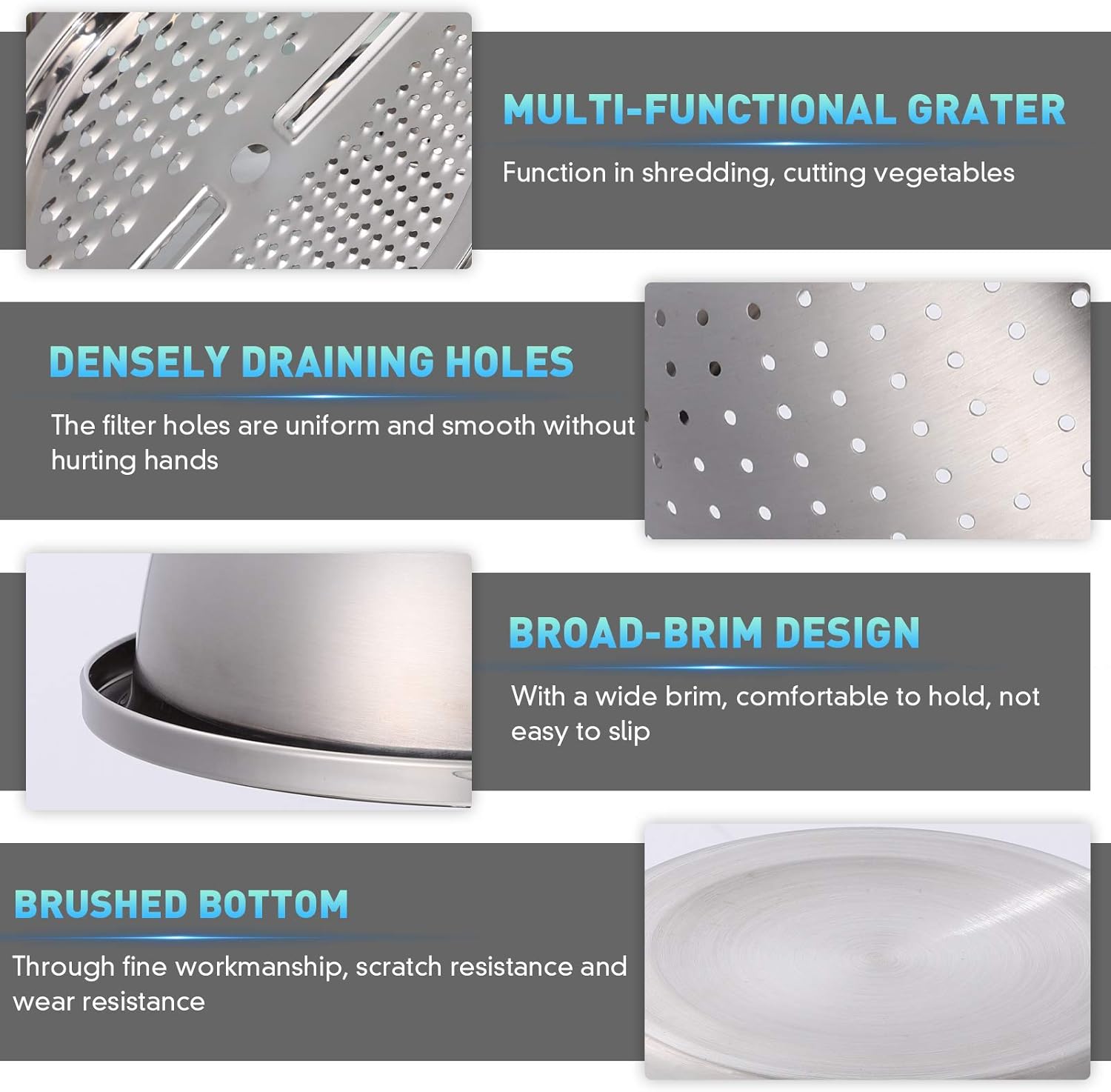 EcoChef - Durable Stainless Steel Multi-Purpose Bowl