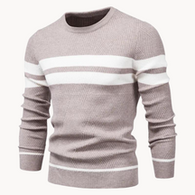 Zander Field Stripe Cotton Crewneck | Lupi