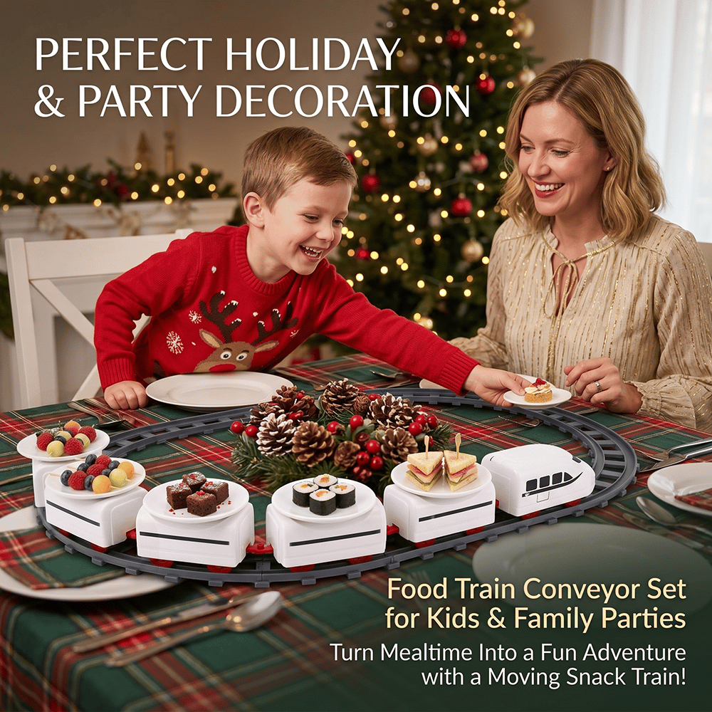 FunRail – Rotating Food Train Serving Set