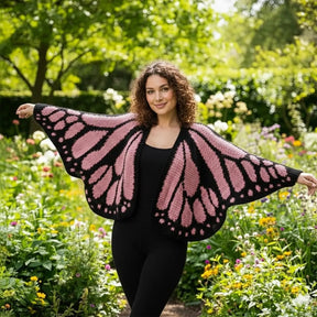 FlutterNest – Artistic Butterfly Comfort Cardigan