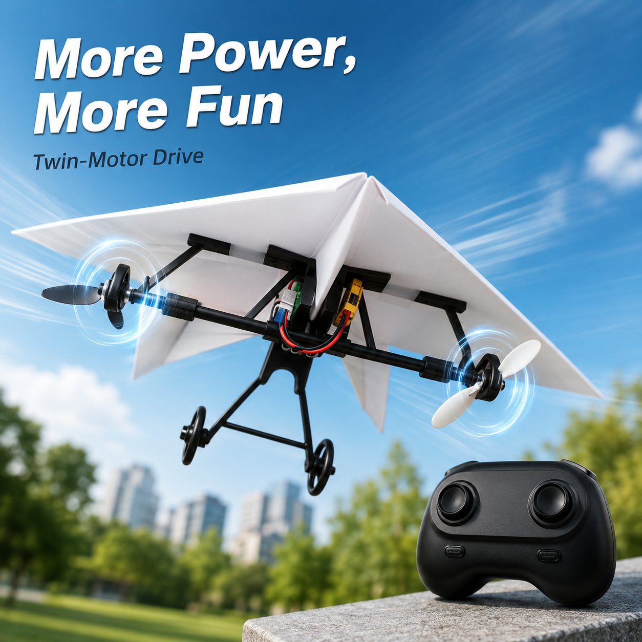 SkyGlide - Gyro-Powered RC Paper Airplane Kit