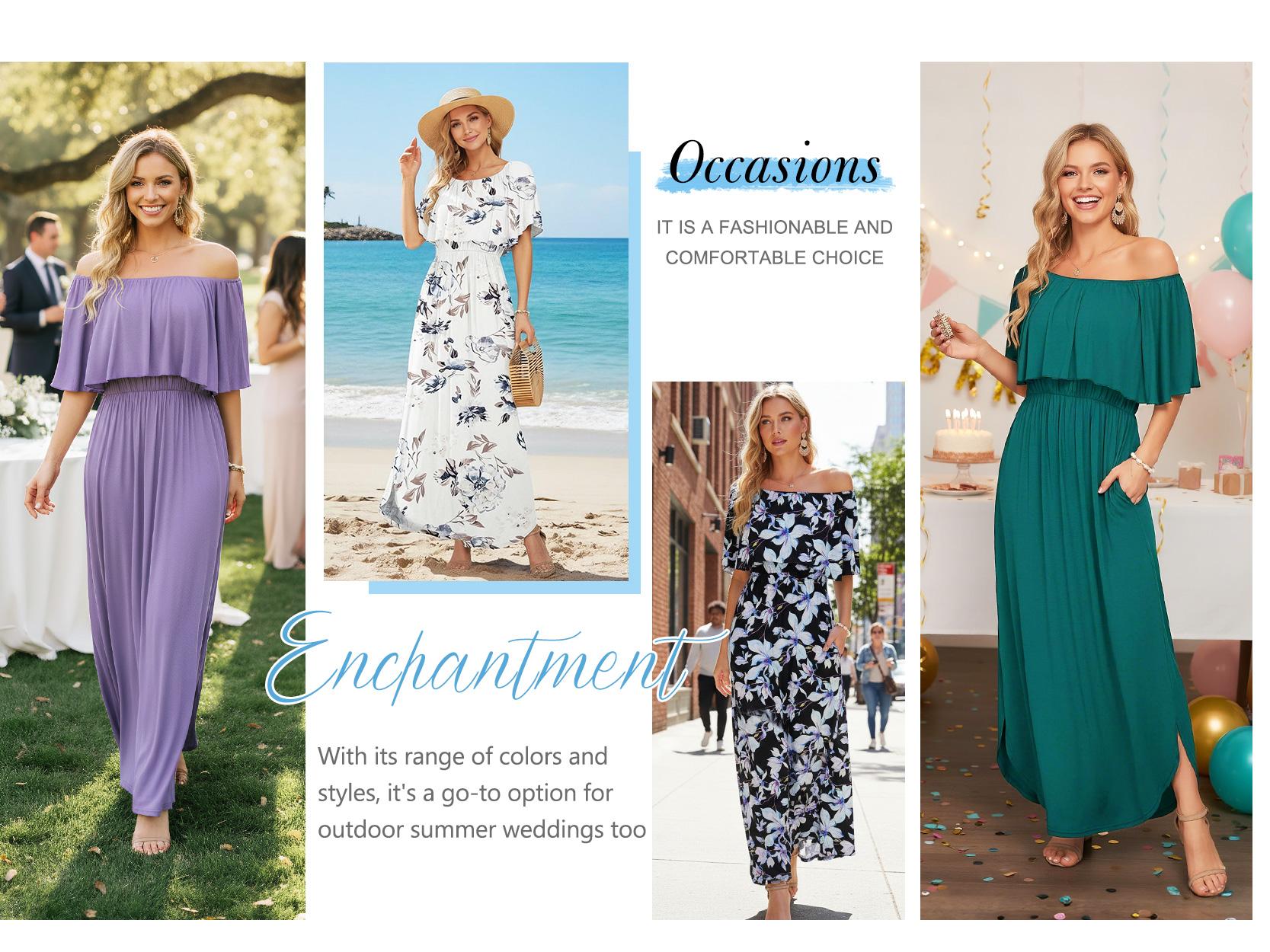 GraceLoom – Flowing Shoulder Dress