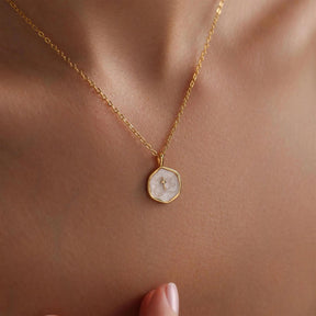 LuminaCross - Elegant Gold-Tone Faith Necklace