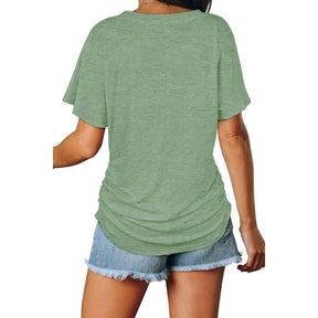 LunaFlow – V-Neck Loose Fit Top