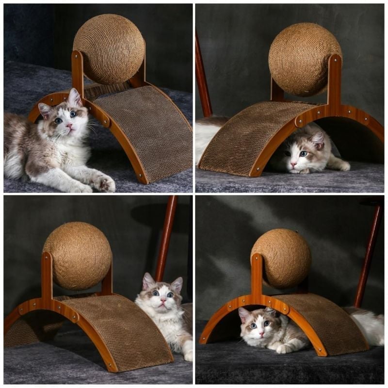 ClawSphere – Cat Scratching Ball Stand Toy
