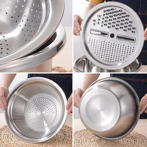GrateCraft | 3-in-1 Stainless Steel Grater Bowl