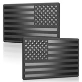 ShadowGlory – 3D Black American Flag Emblem Decal
