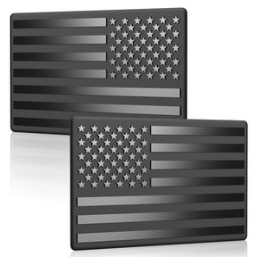 ShadowGlory – 3D Black American Flag Emblem Decal
