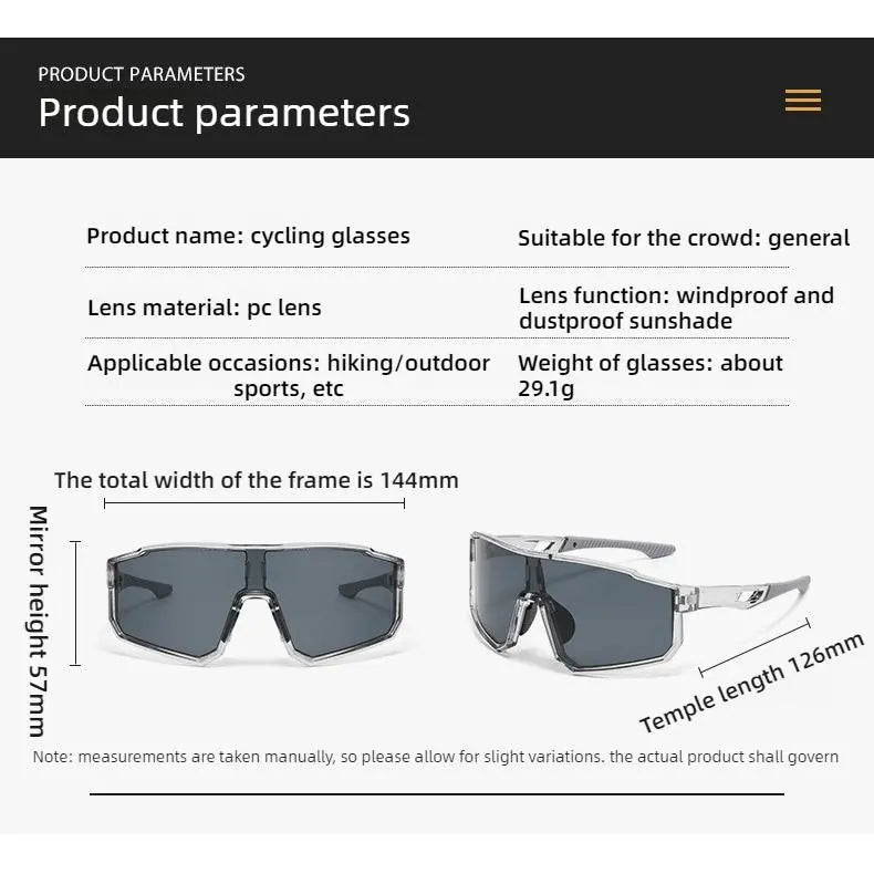 VisionForce – Colorful Mirrored Cycling Sports Eyewear