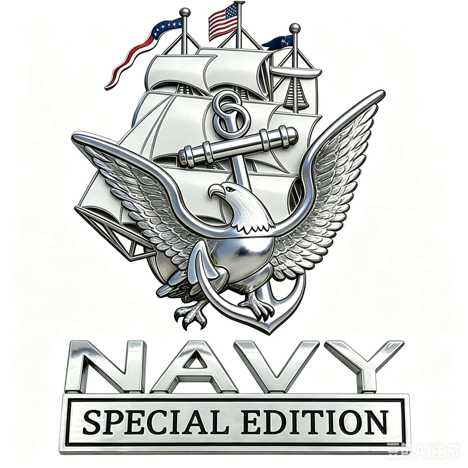 NavyHonor – Navy Veteran Metal Auto Emblem
