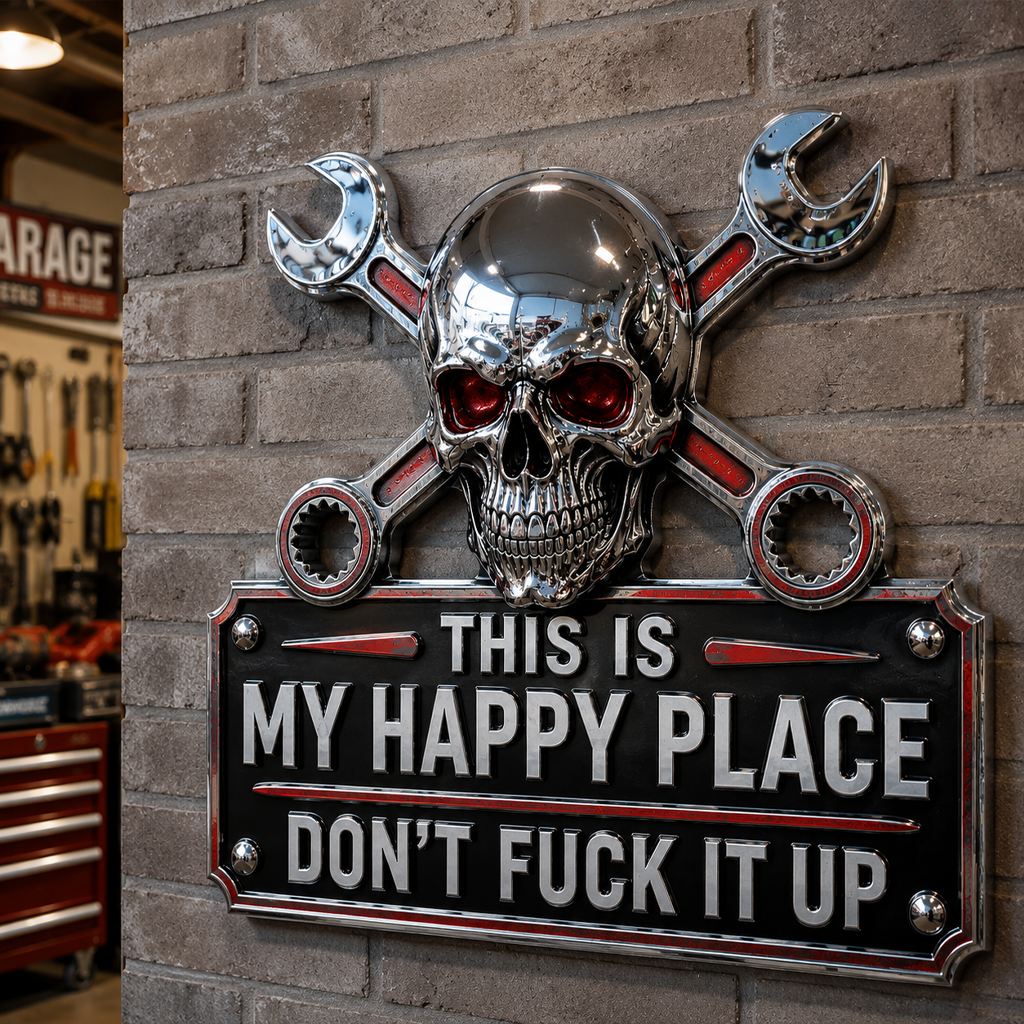 GarageSoul – “This Is My Happy Place” Wall Sign
