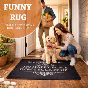JoyNest – “This Is My Happy Place” Door Mat