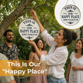 HomeBliss – “This Is Our Happy Place” Hanging Sign