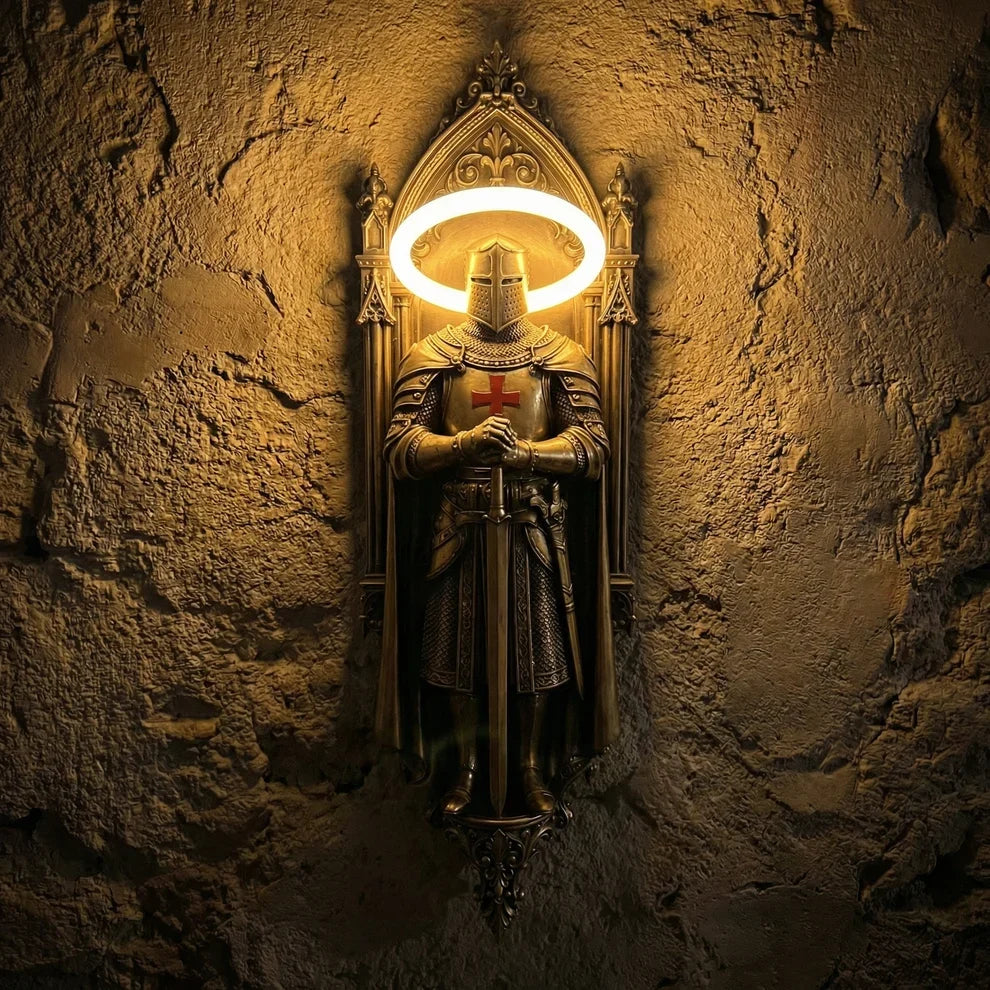 KnightGlow – Medieval Knight Wall Lamp