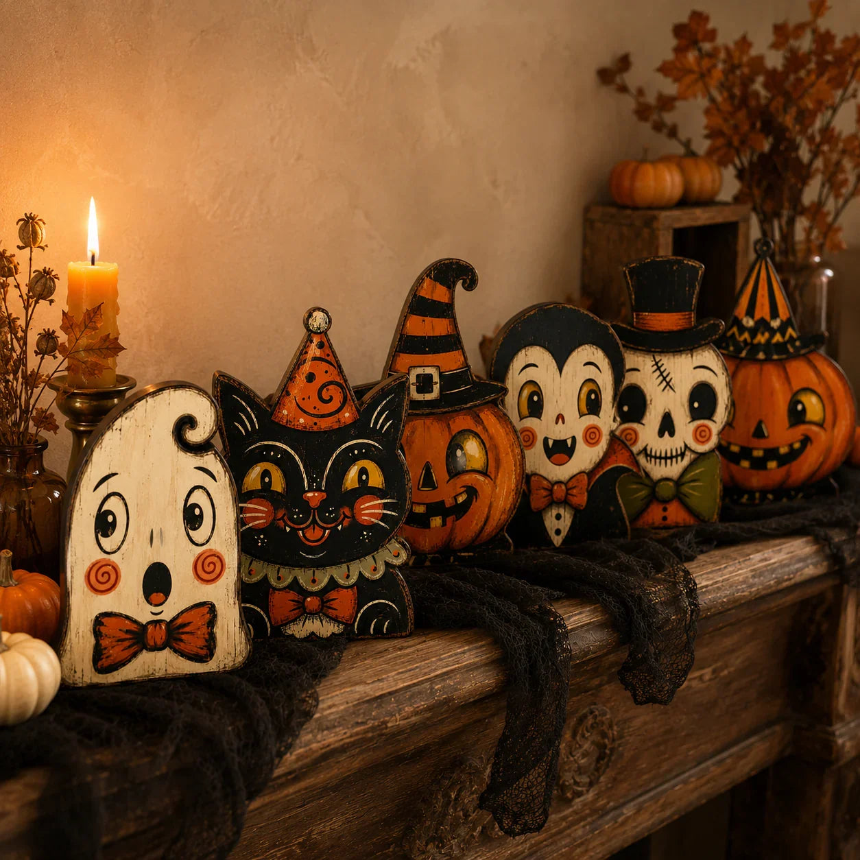 HarvestHeirloom – Vintage Holiday Wooden Figurine Collection