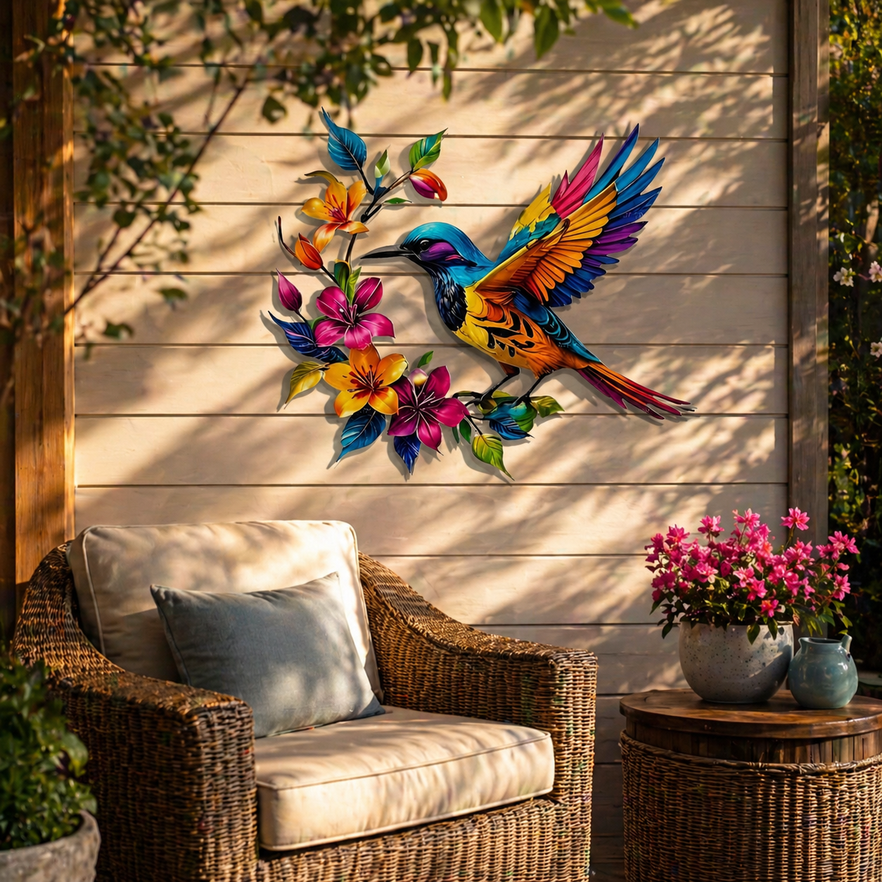 BloomForge – Hummingbird Metal Wall Art