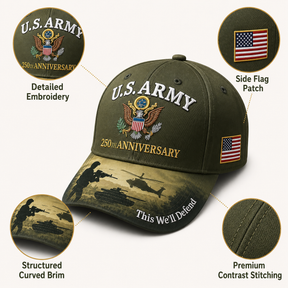 HonorStitch - 250 Years Army Anniversary Cap
