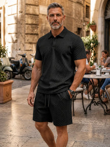 ActiveFlex – Men's Summer Polo Shirt & Shorts Set