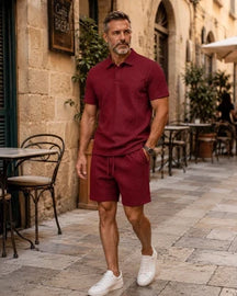 ActiveFlex – Men's Summer Polo Shirt & Shorts Set