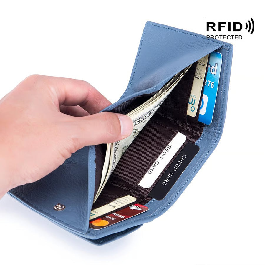 AuraVault - Premium Leather RFID Wallet