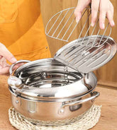 CookForge – Premium Stainless Frying Po & Oil Control Rack System